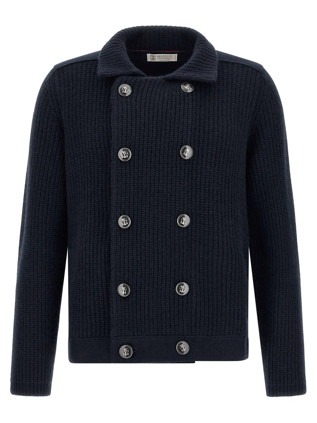 Brunello Cucinelli Blue Cashmere Cardigan