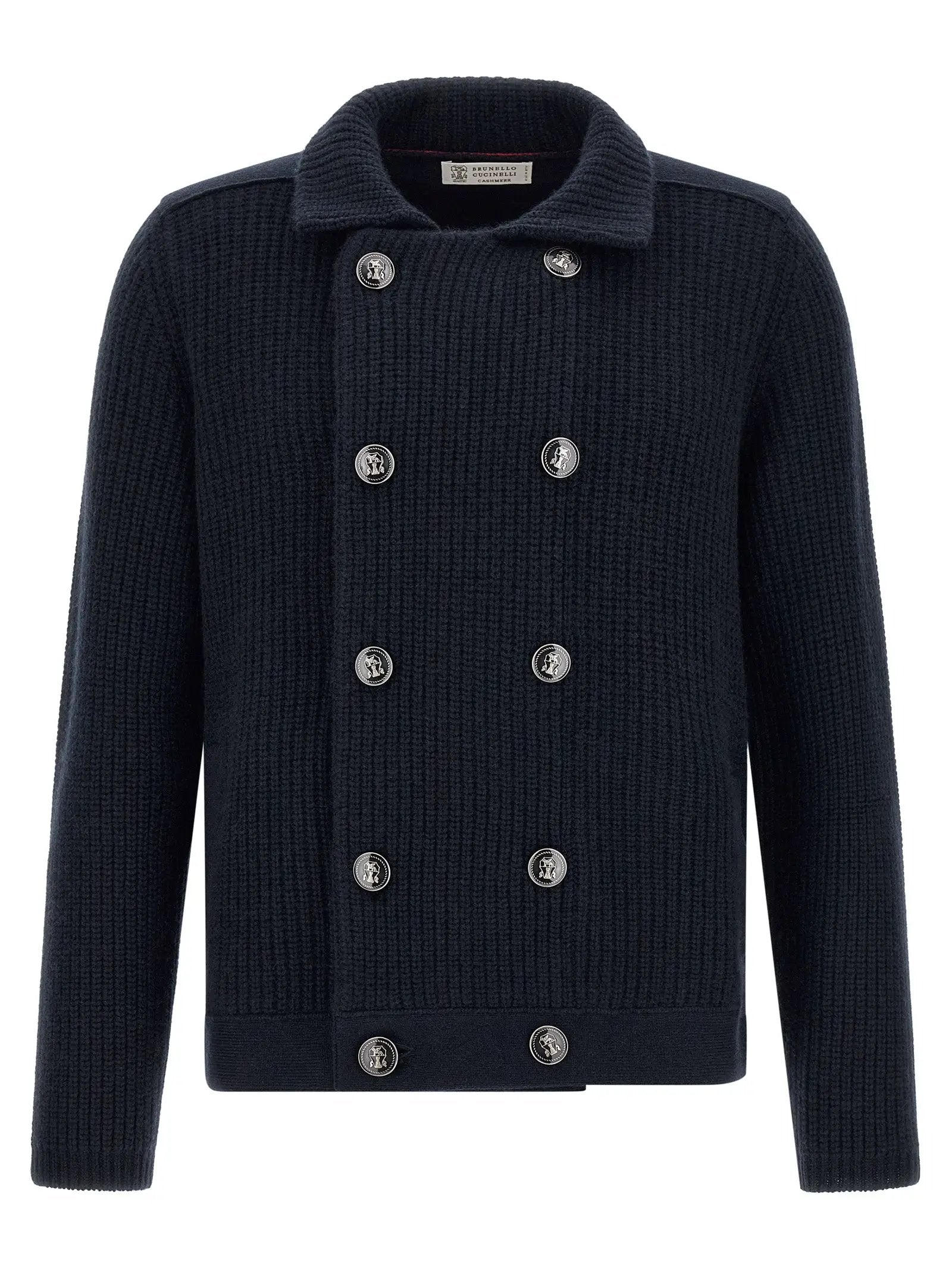 Brunello Cucinelli Blue Cashmere Cardigan