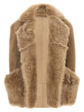 BLANCHA BLANCHA Beige Lamb Fur Sleeveless Jacket