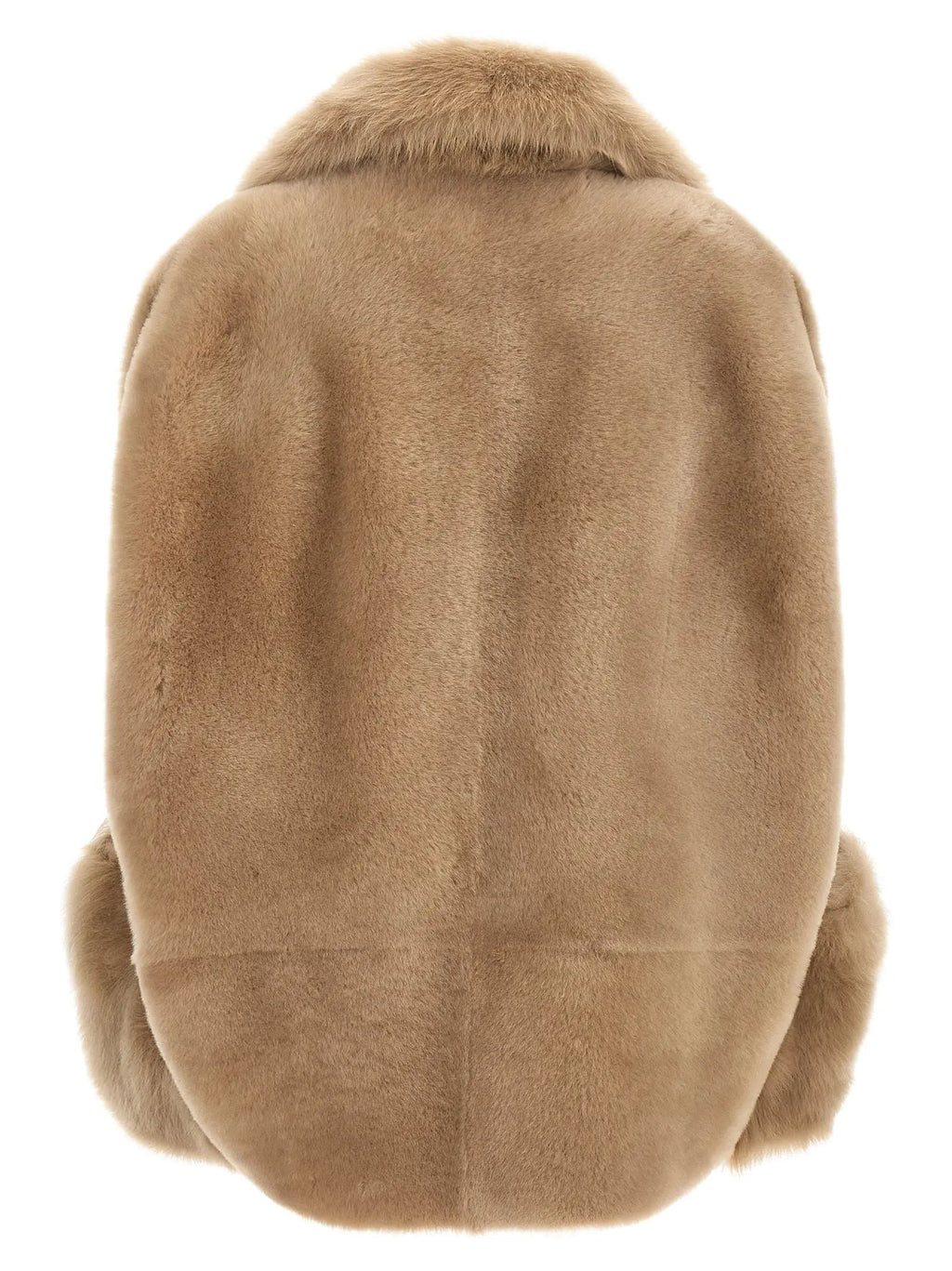 BLANCHA BLANCHA Beige Lamb Fur Sleeveless Jacket