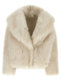 BLANCHA BLANCHA White Lamb Fur Full-Length Jacket