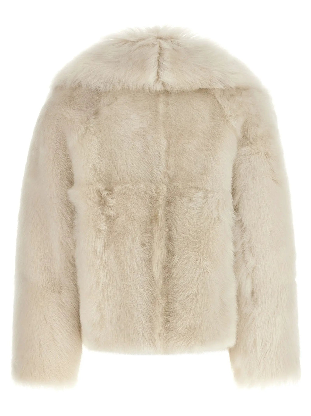 BLANCHA BLANCHA White Lamb Fur Full-Length Jacket