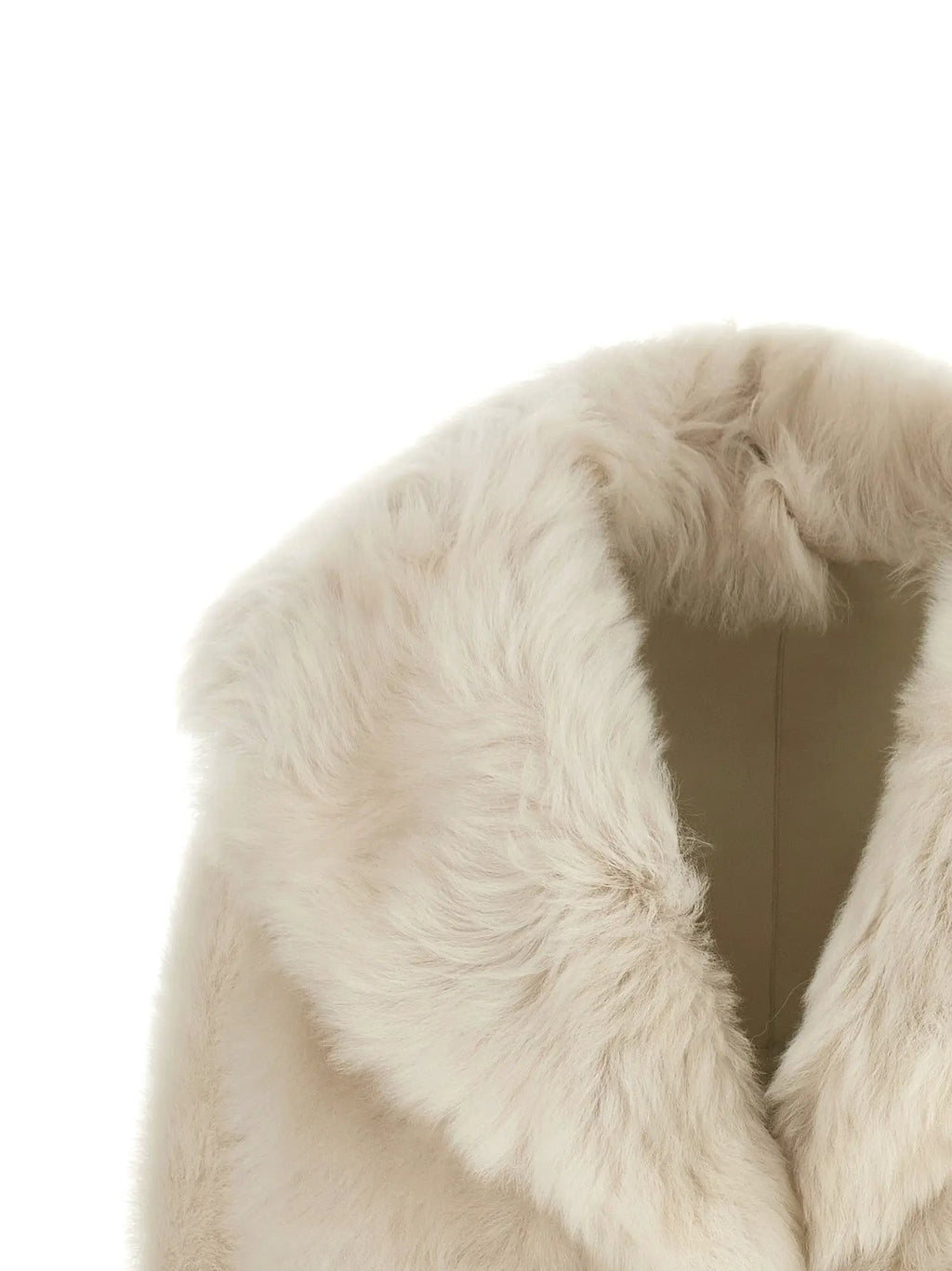 BLANCHA BLANCHA White Lamb Fur Full-Length Jacket