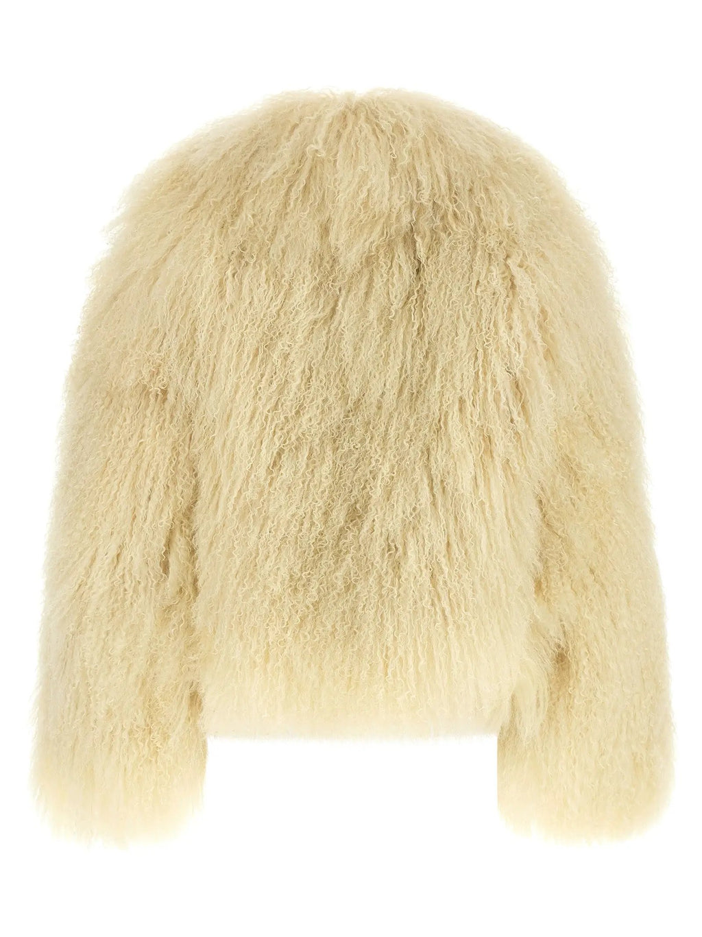 BLANCHA BLANCHA Beige Cashmere Biker Jacket