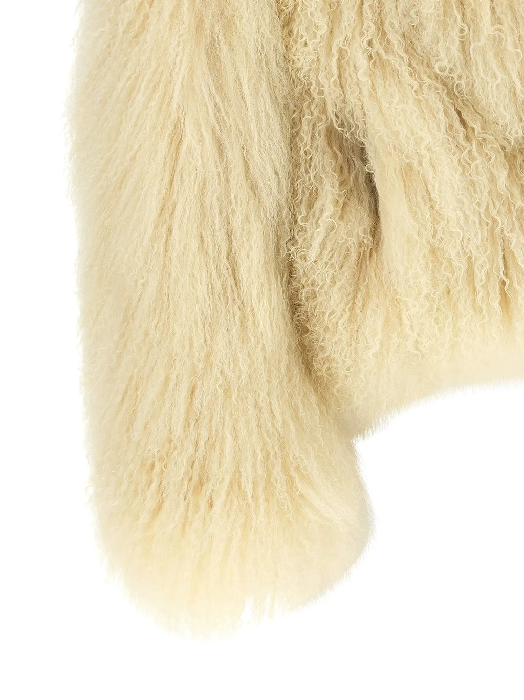 BLANCHA BLANCHA Beige Cashmere Biker Jacket