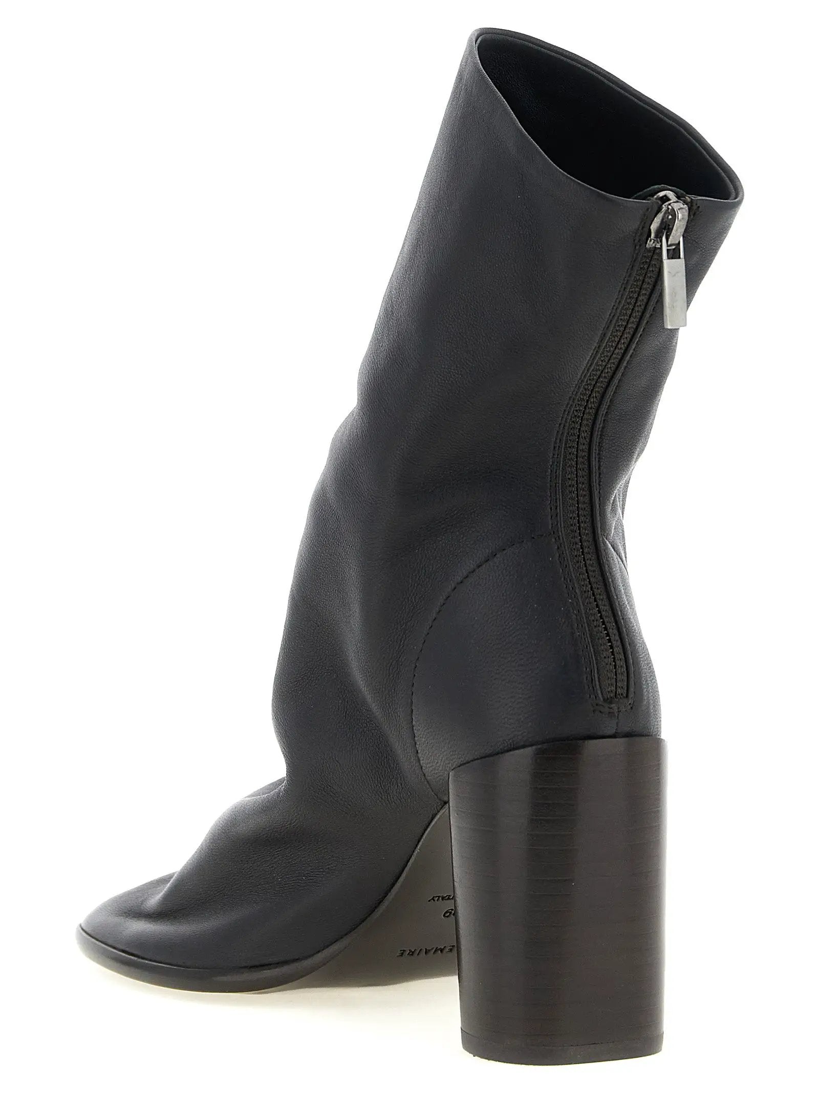 Lemaire Brown Lamb Leather Ankle Boots