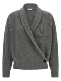 Brunello Cucinelli Brunello Cucinelli Gray Cashmere Cardigan