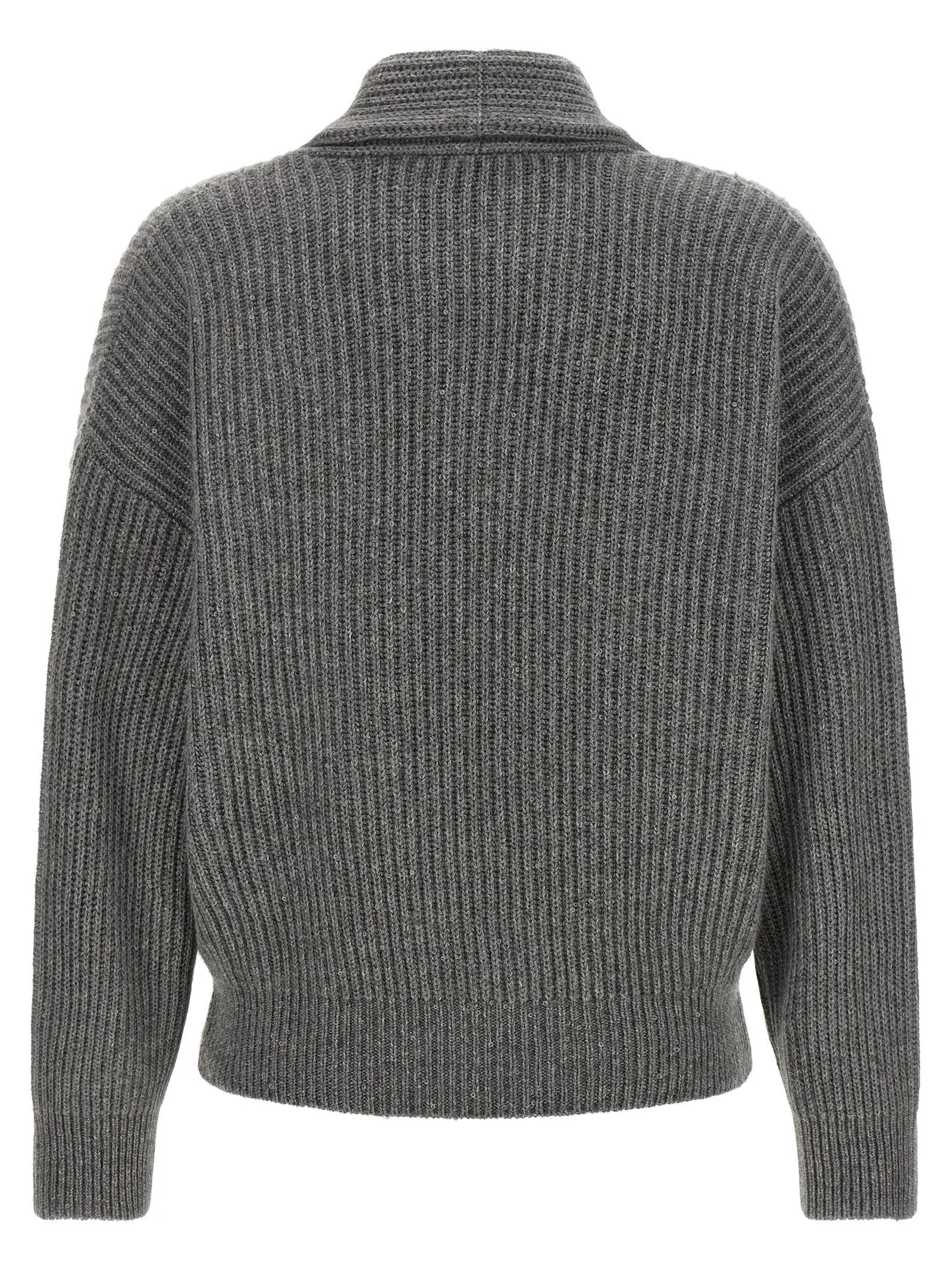 Brunello Cucinelli Brunello Cucinelli Gray Cashmere Cardigan