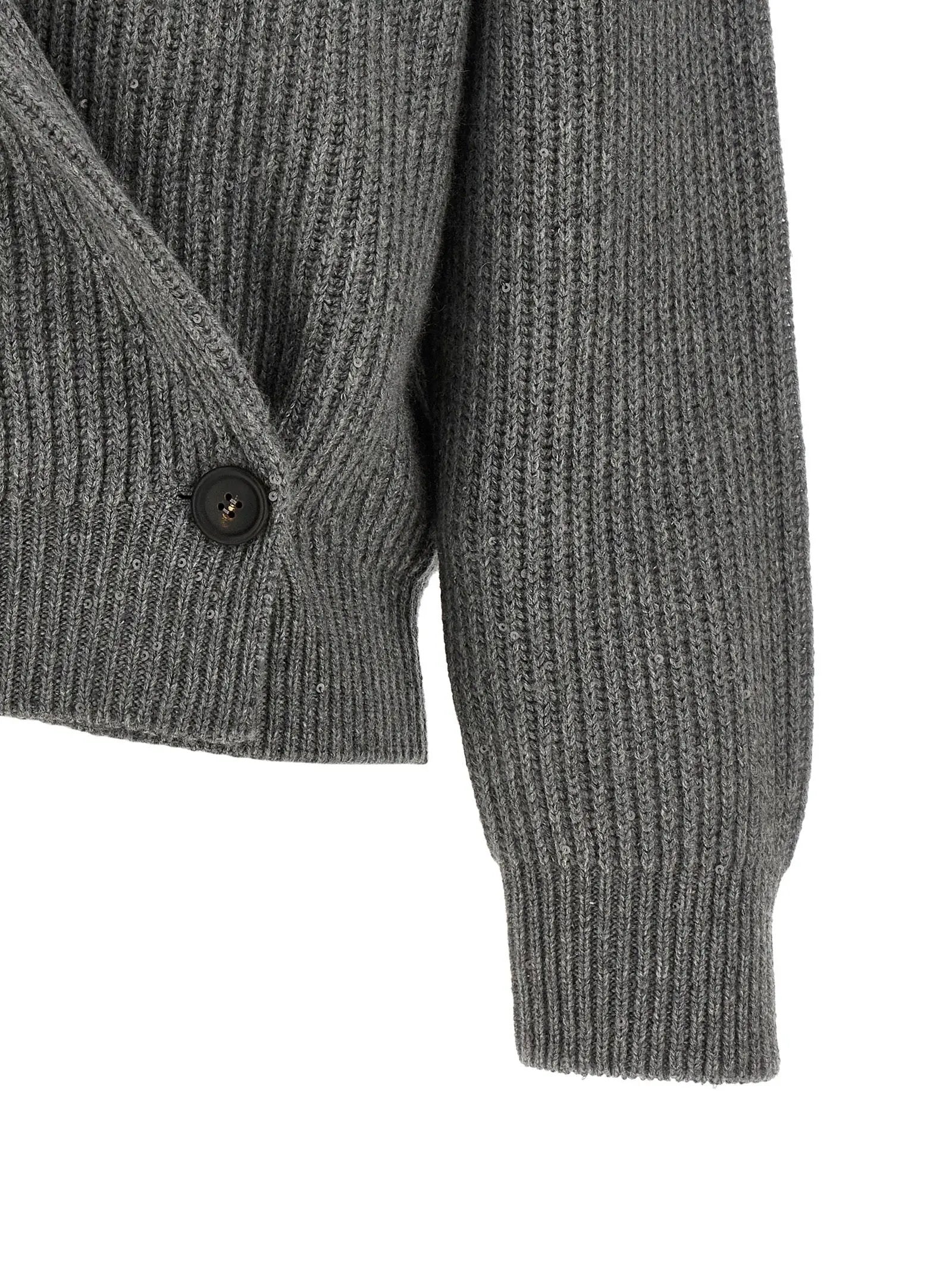 Brunello Cucinelli Brunello Cucinelli Gray Cashmere Cardigan