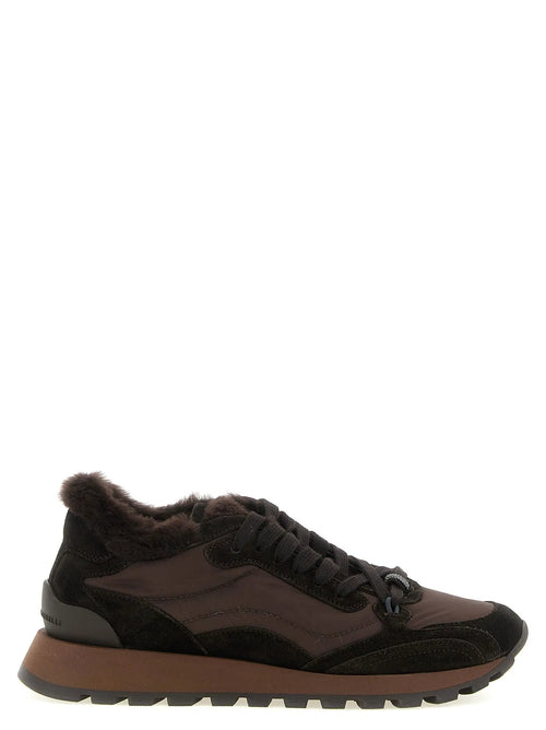 Brunello Cucinelli Brunello Cucinelli Black Calfskin Athletic Sneakers