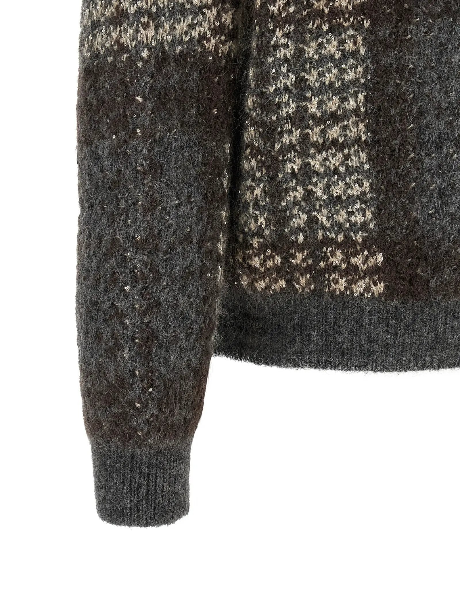 Brunello Cucinelli Gray Fabric Cardigan