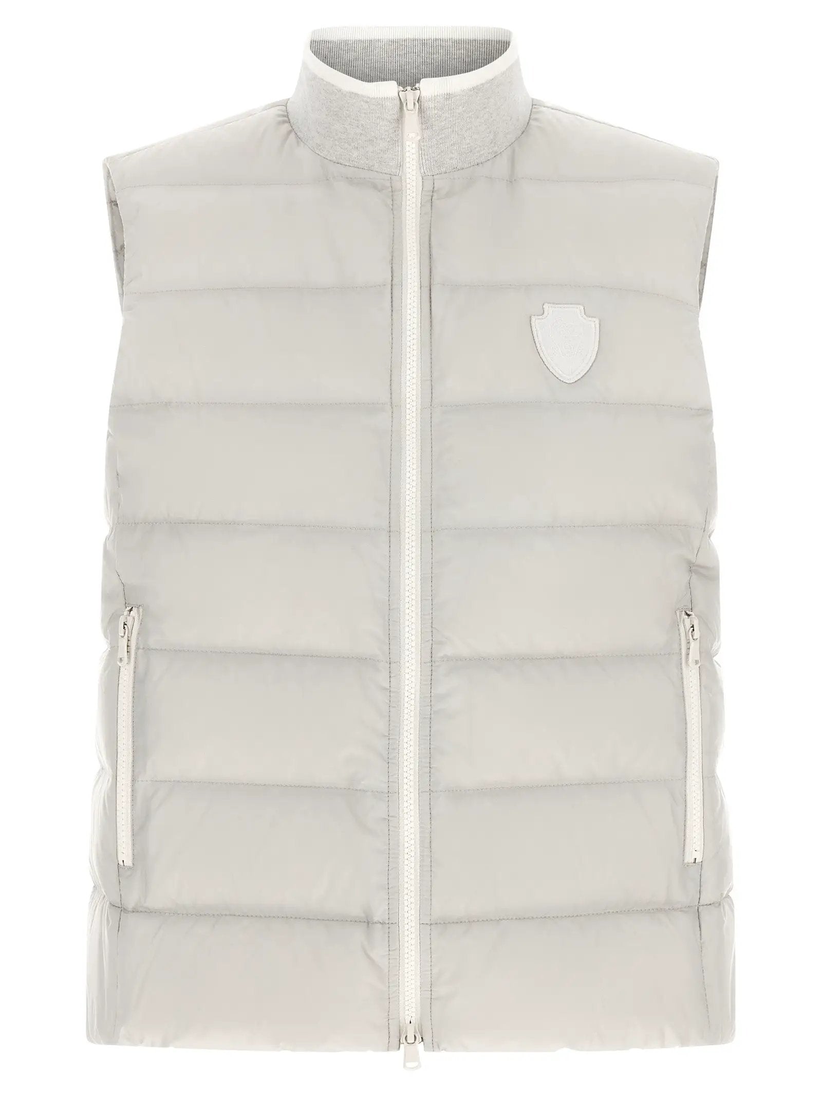 Brunello Cucinelli Gray Polyester Sleeveless Jacket