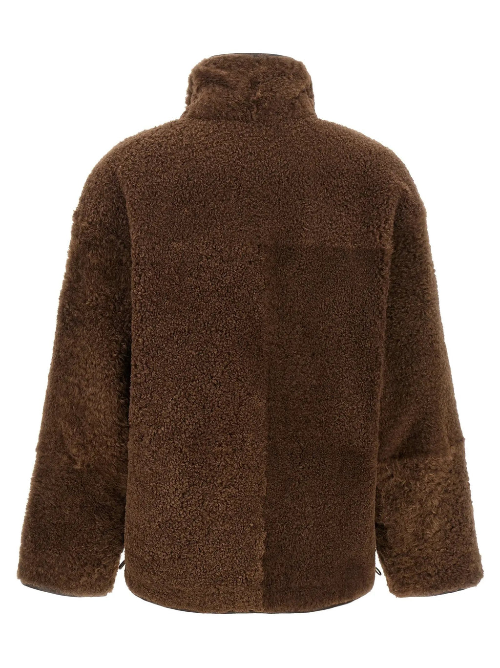 Brunello Cucinelli Brown Lamb Leather Biker Jacket