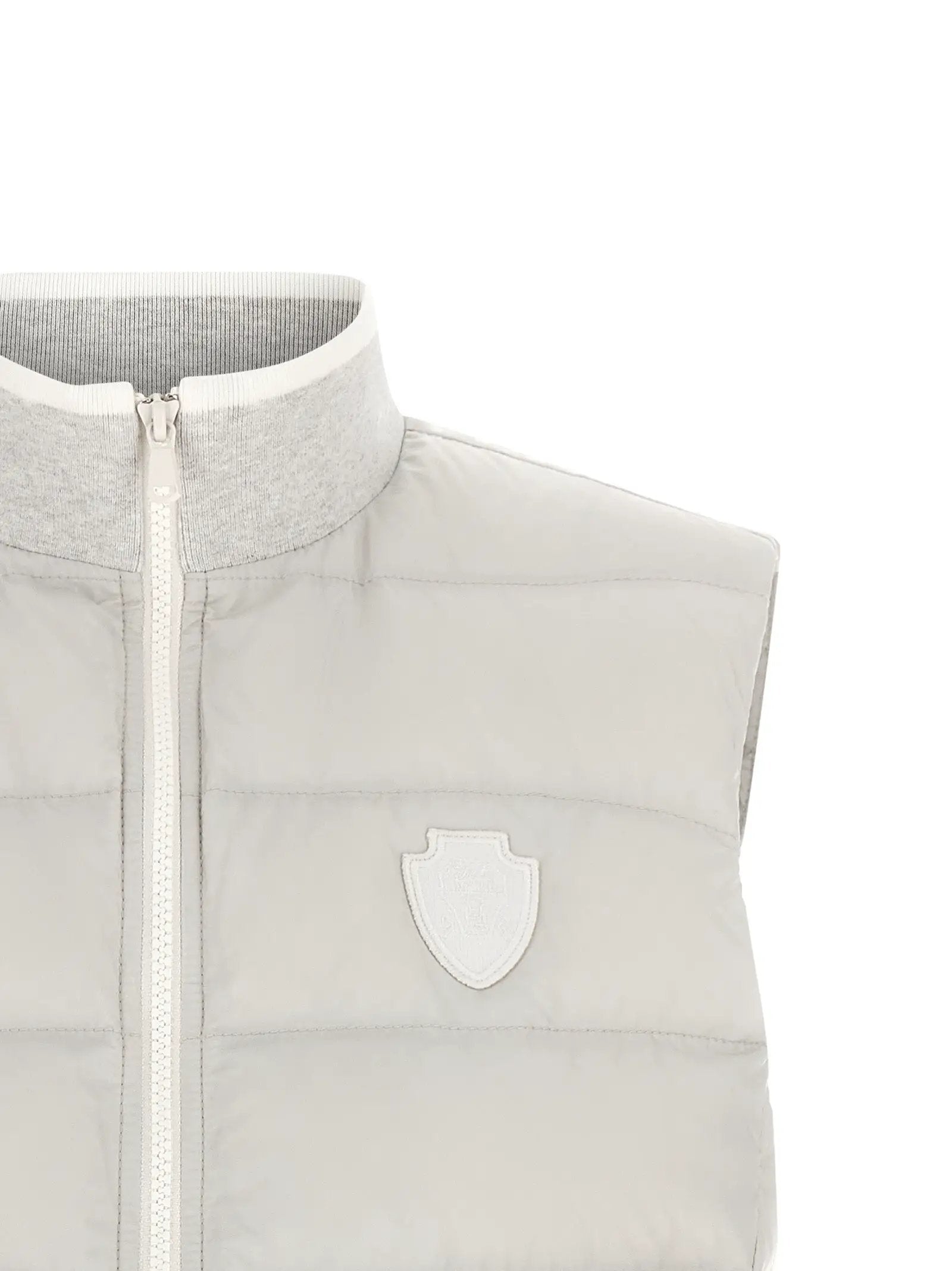 Brunello Cucinelli Gray Polyester Sleeveless Jacket