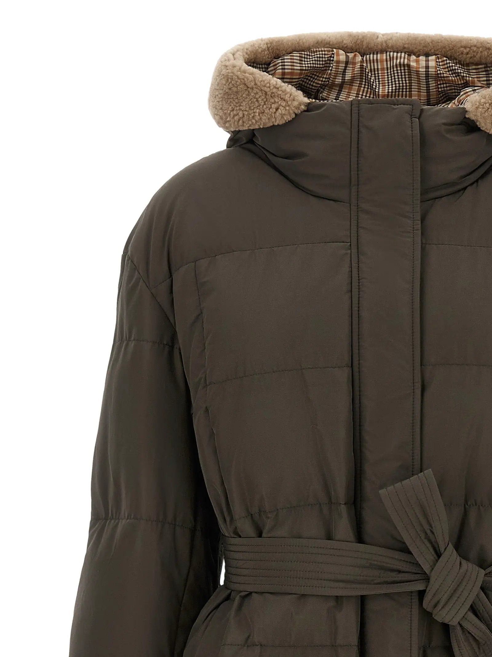 Brunello Cucinelli Bicolor Cotton Coat