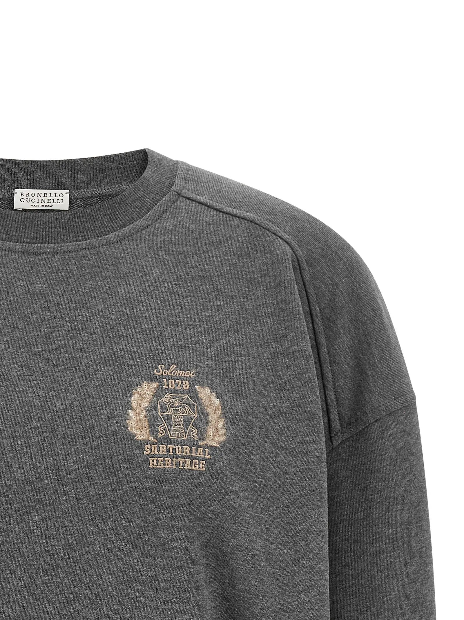 Brunello Cucinelli Brunello Cucinelli Gray Cotton Sweatshirt