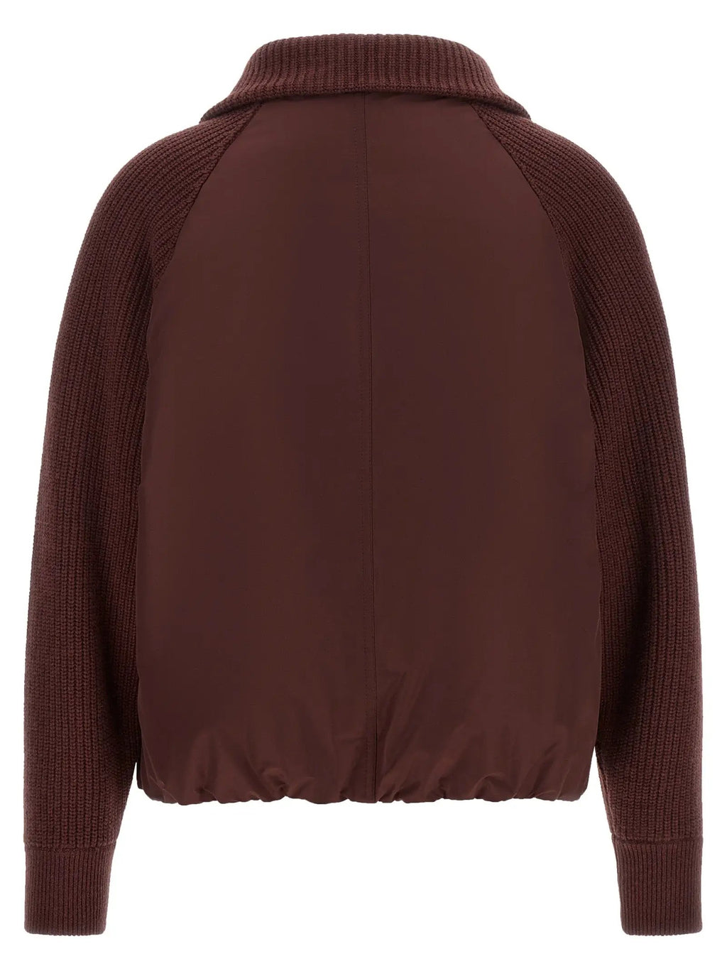 Brunello Cucinelli Bordeaux Cotton Bomber