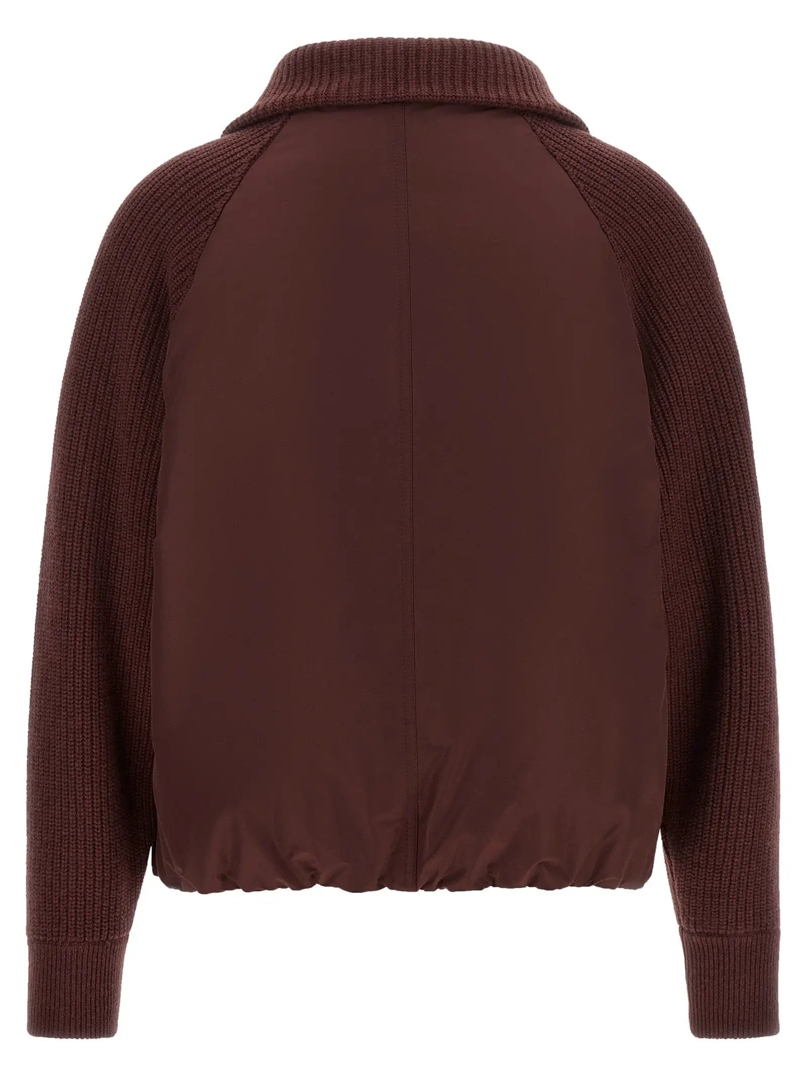 Brunello Cucinelli Bordeaux Cotton Bomber