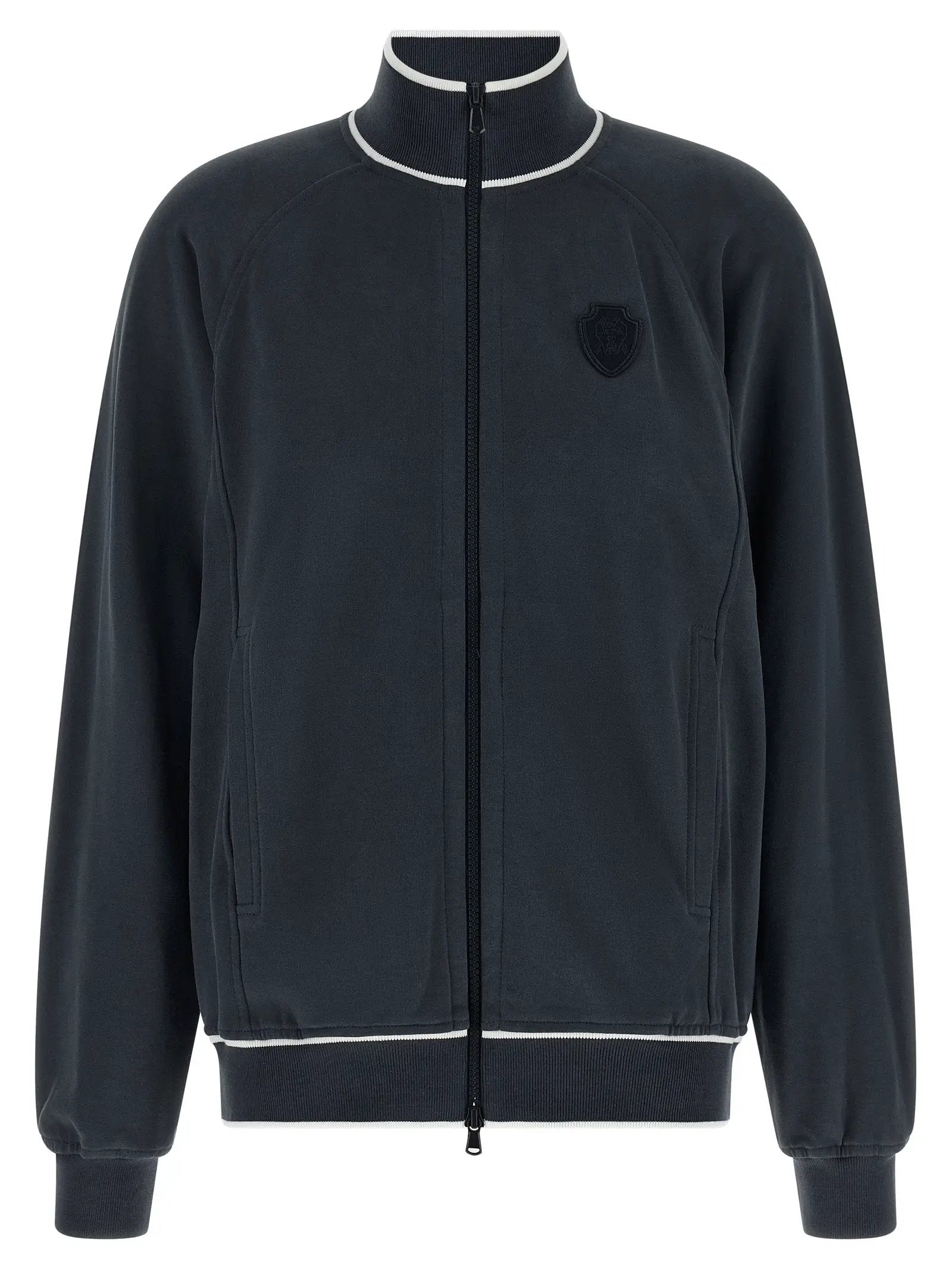 Brunello Cucinelli Blue Cotton Sweatshirt