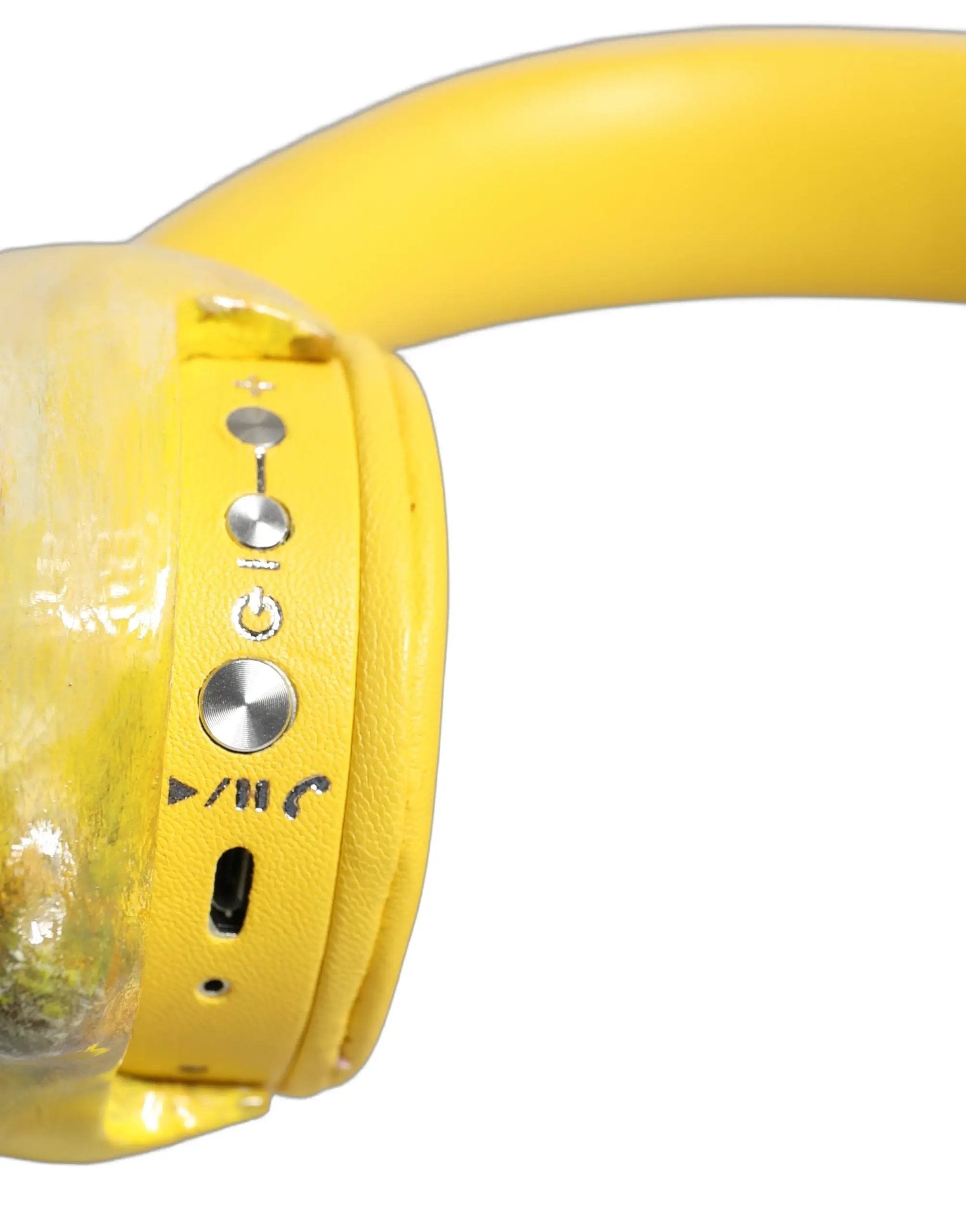 Dolce & Gabbana Yellow Vibrant Lemon Leather Headset Headphones