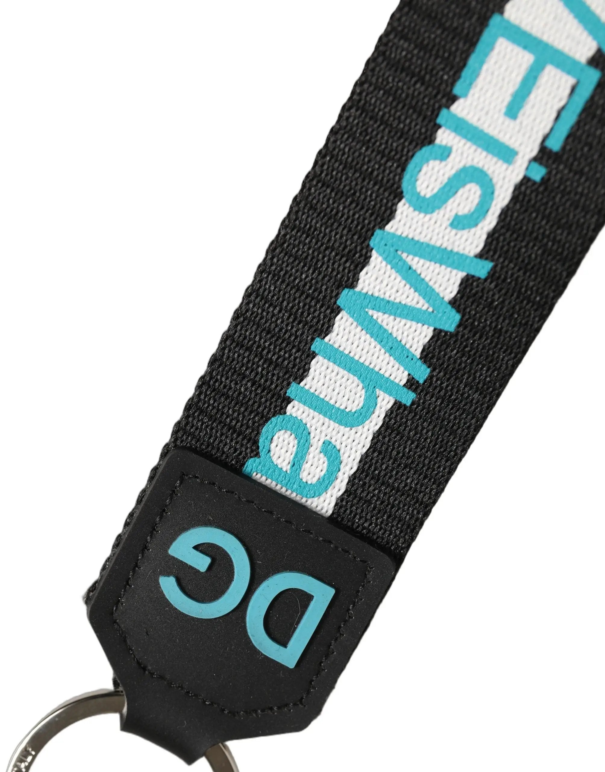 Porte-clés Dolce &amp; Gabbana multicolore en polyester avec logo et support en laiton