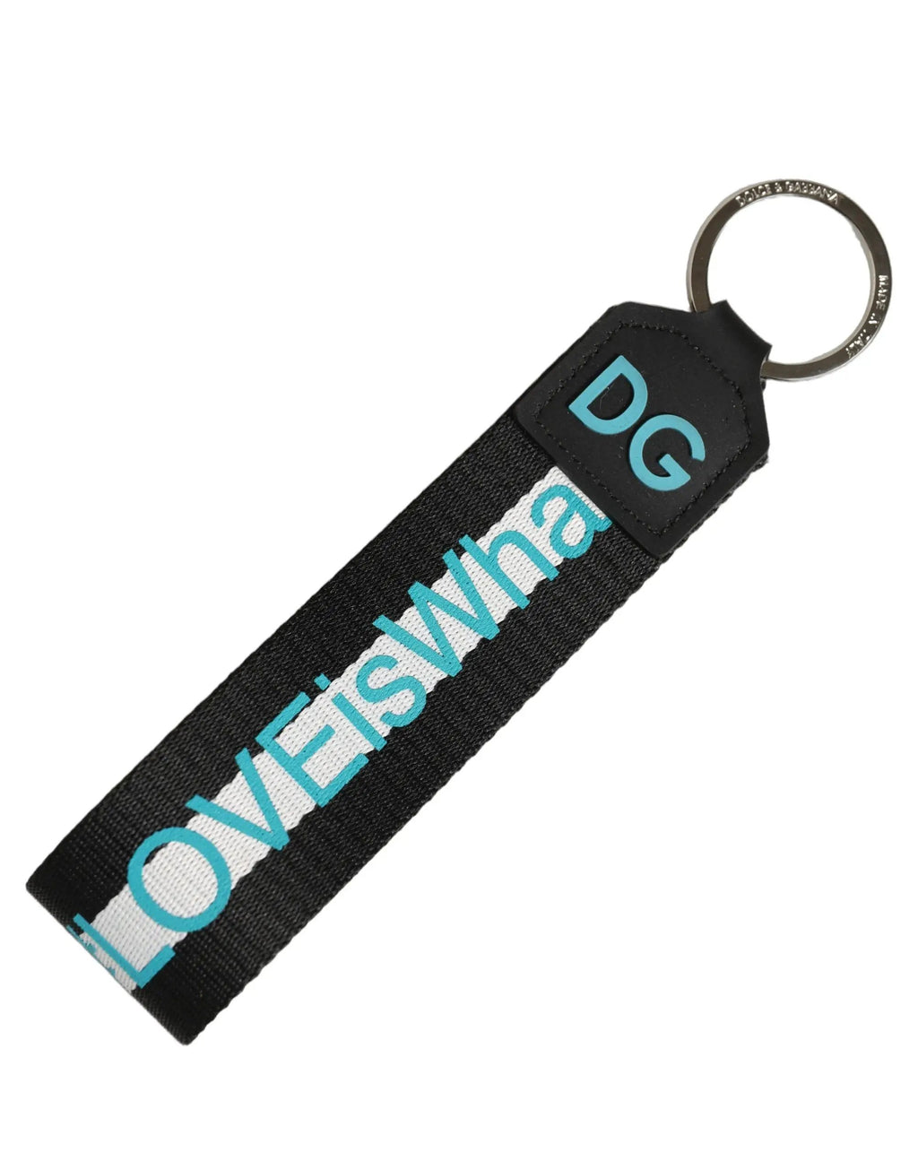 Porte-clés Dolce &amp; Gabbana multicolore en polyester avec logo et support en laiton