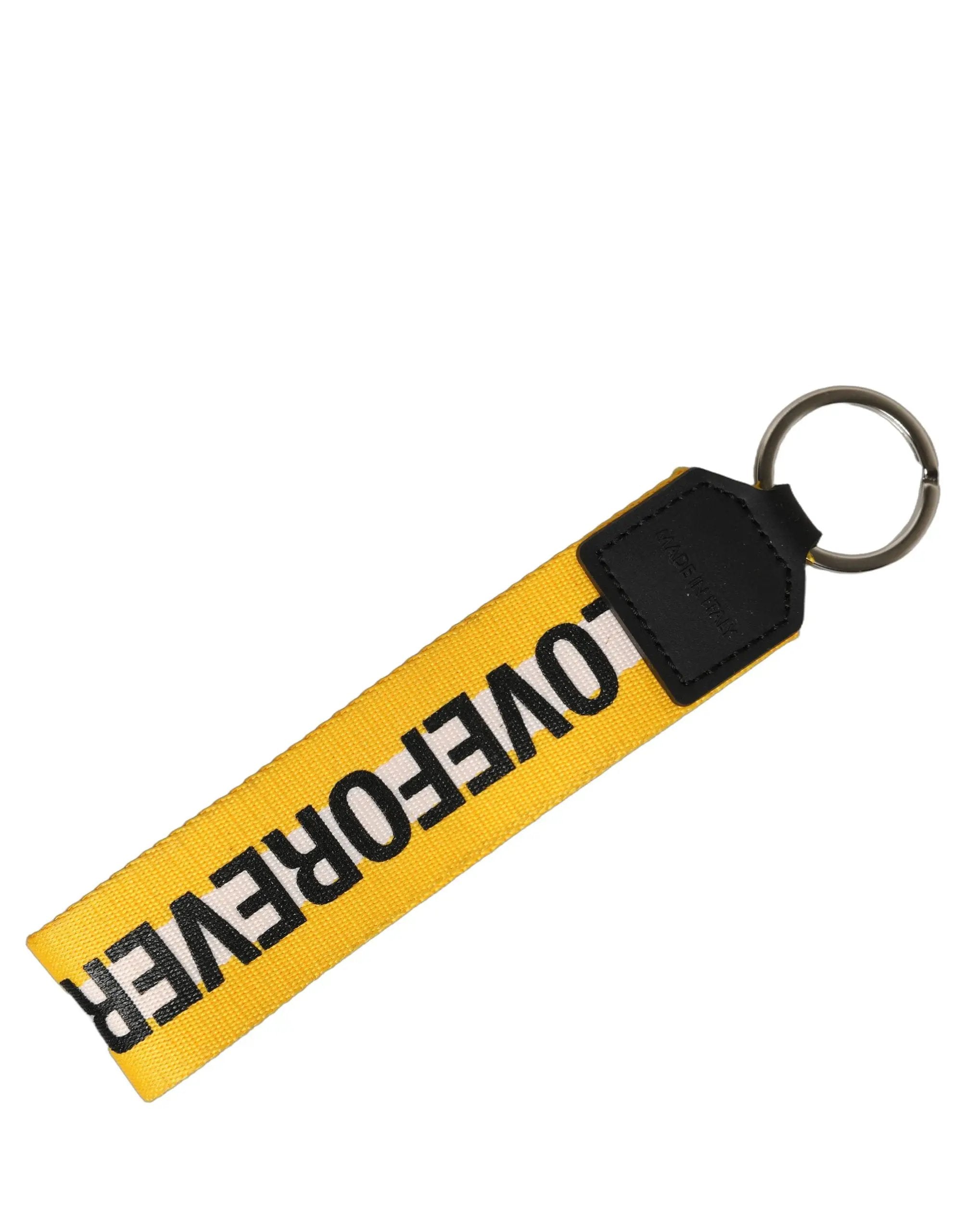 Porte-clés Dolce &amp; Gabbana multicolore en polyester avec logo et support en laiton