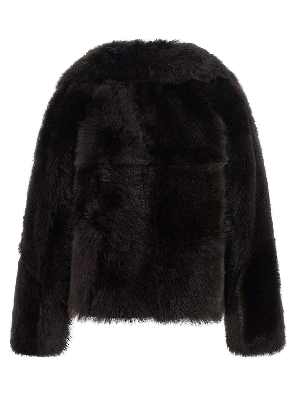 BLANCHA BLANCHA Brown Lamb Fur Full-Length Jacket