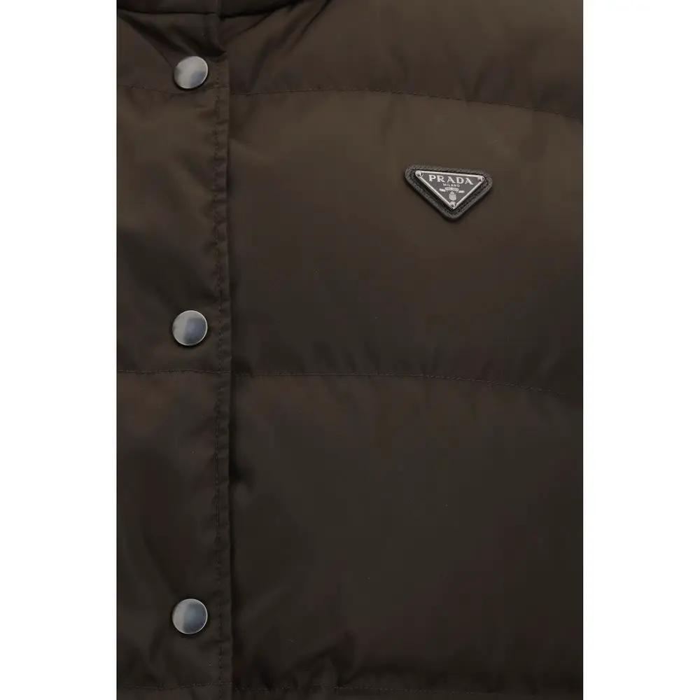 Prada Brown Goose Down Sleeveless Jacket