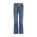 Off-White Blue Cotton Straight-Leg Jeans