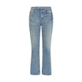 Saint Laurent Saint Laurent Blue Cotton Straight-Leg Jeans