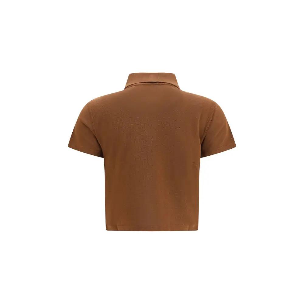 Saint Laurent Brown Cotton Polo Shirt