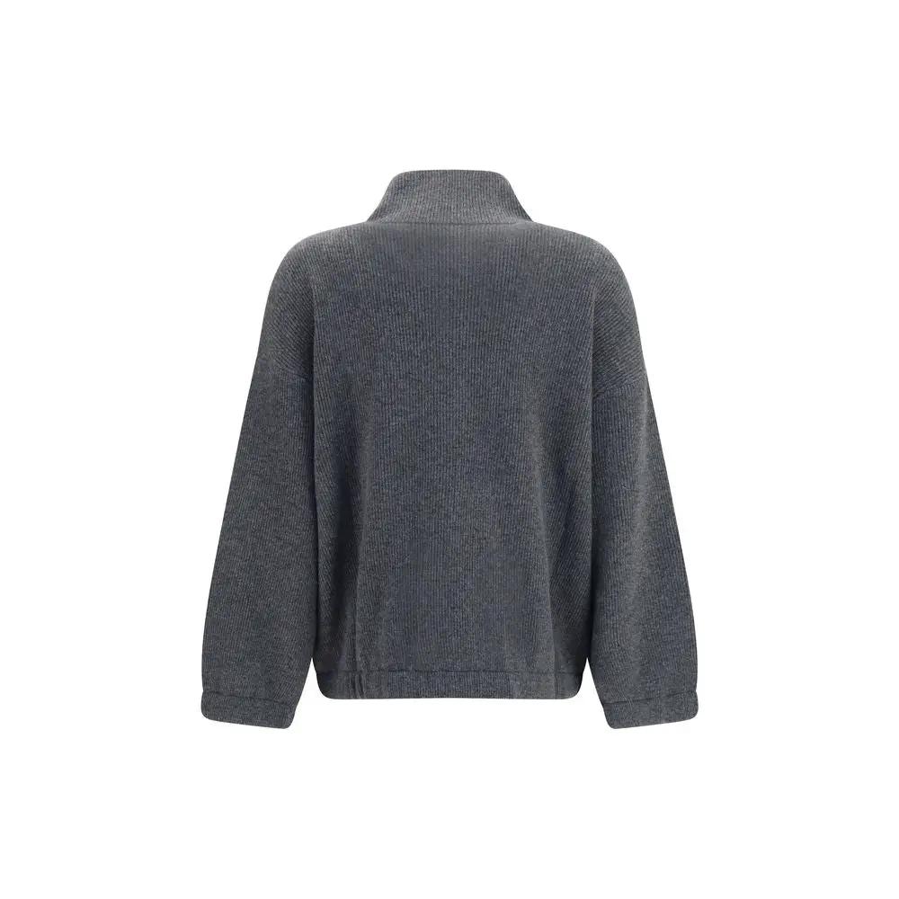 Brunello Cucinelli Brunello Cucinelli Gray Cashmere Sweatshirt