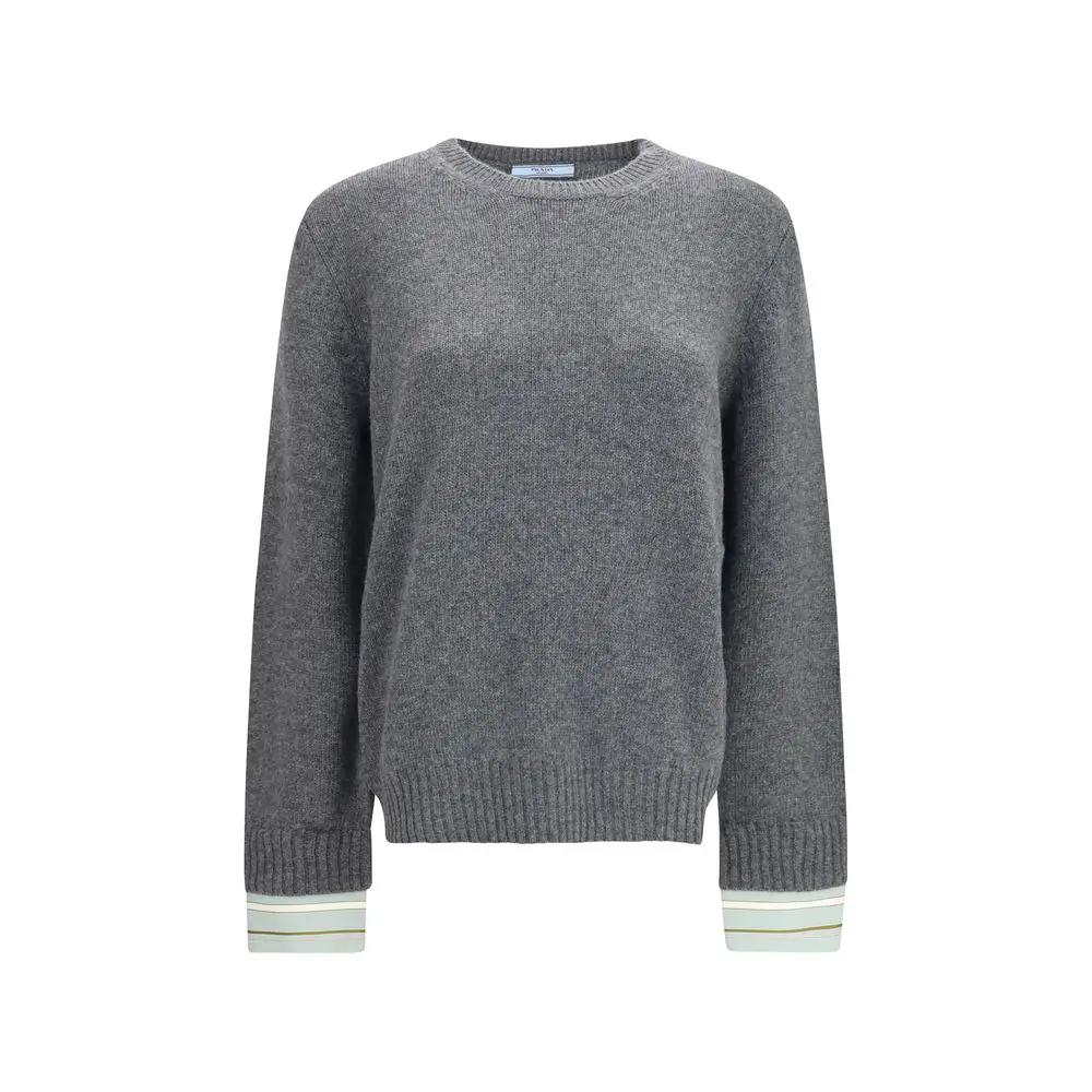 Prada Gray Wool Oves Aries Sweatshirt