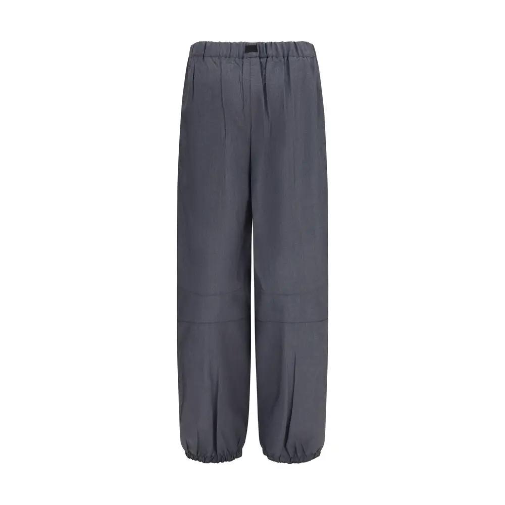 Prada Gray Wool Oves Aries Casual Pants