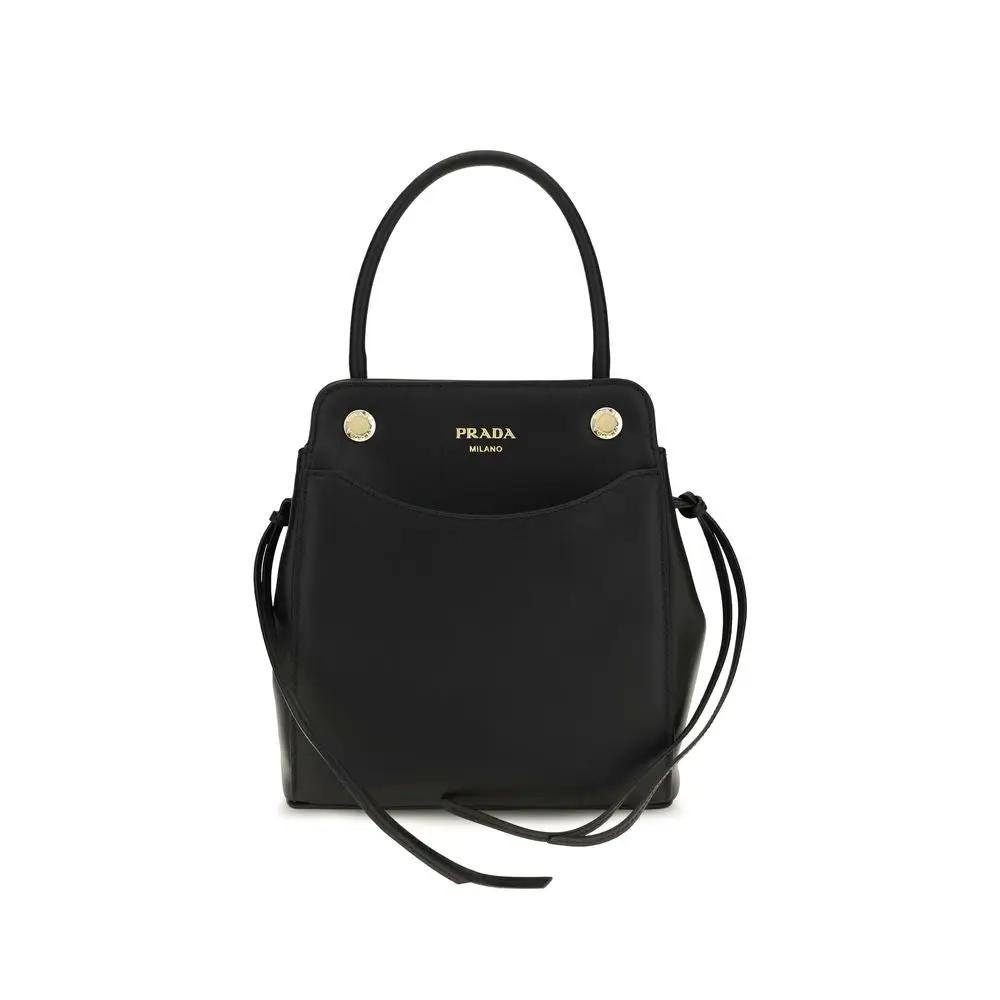 Prada Prada Black Calf Leather Bos Taurus Shoulder Bag
