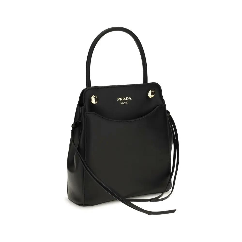 Prada Prada Black Calf Leather Bos Taurus Shoulder Bag