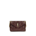 Saint Laurent Saint Laurent Bordeaux Lamb Leather Shoulder Bag