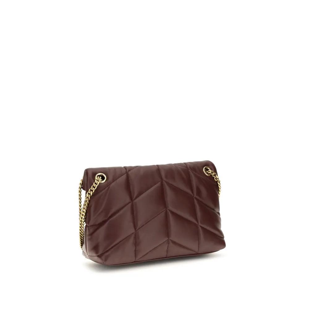 Saint Laurent Saint Laurent Bordeaux Lamb Leather Shoulder Bag