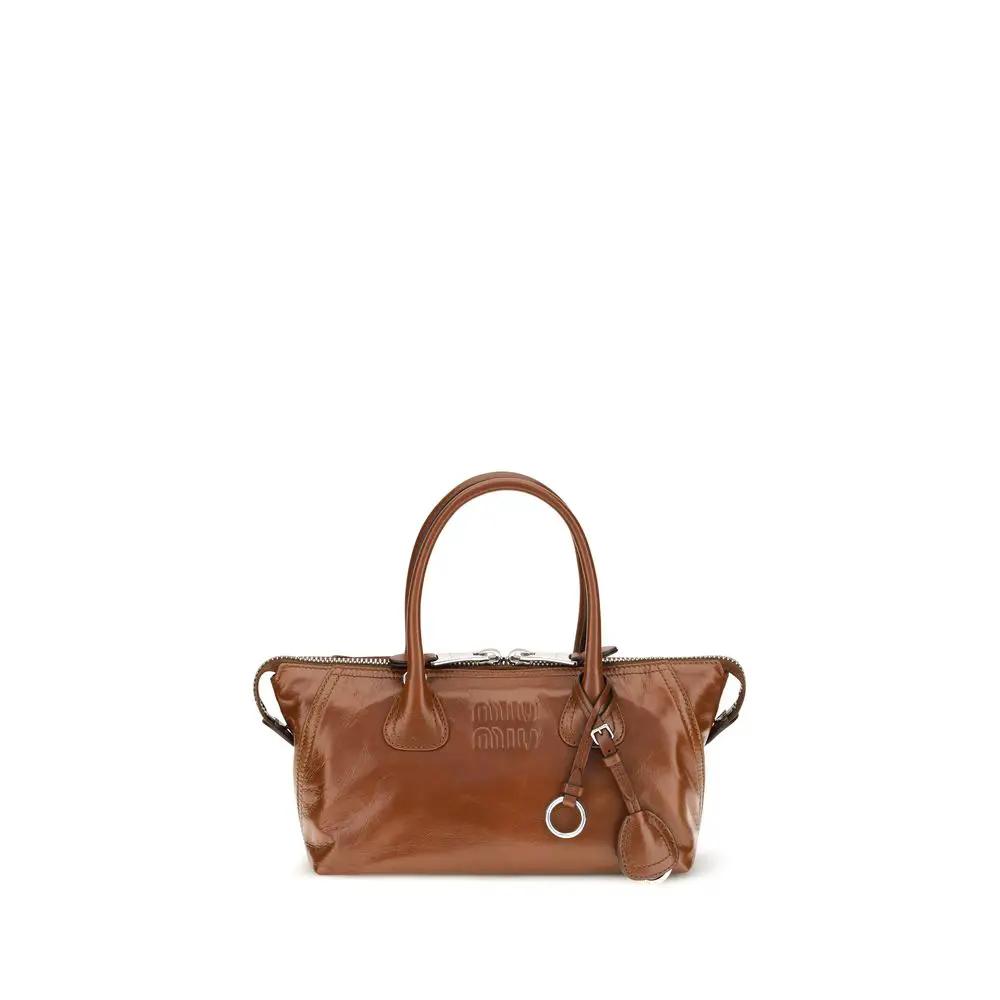 Miu Miu Miu Miu Brown Calf Leather Bos Taurus Handbag