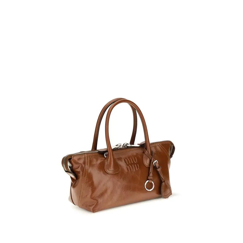 Miu Miu Miu Miu Brown Calf Leather Bos Taurus Handbag