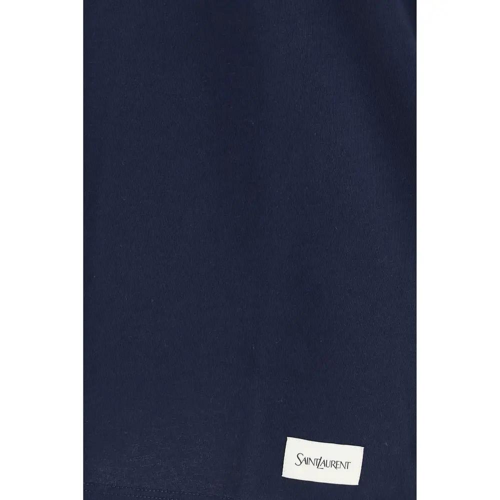 Saint Laurent Saint Laurent Blue Cotton T-Shirt