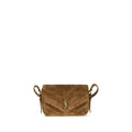 Saint Laurent Saint Laurent Brown Suede Leather Shoulder Bag