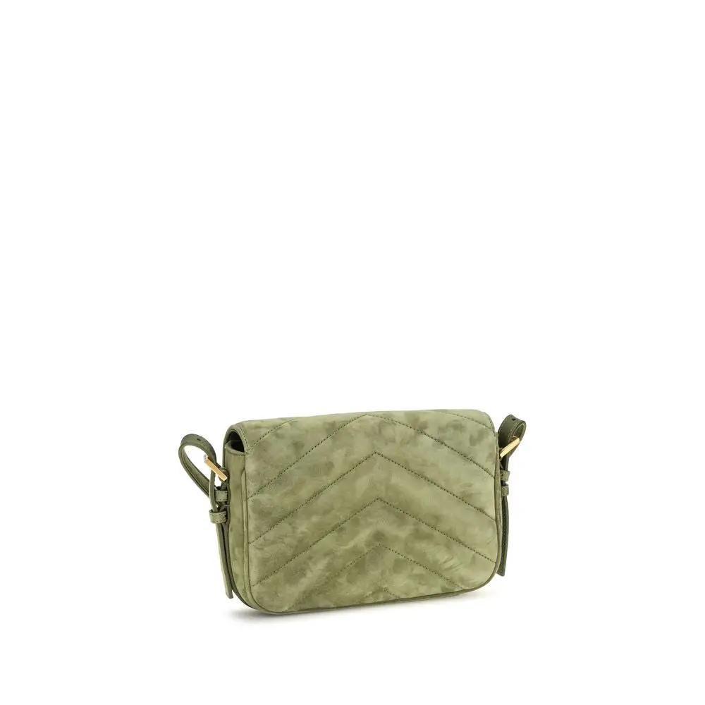 Saint Laurent Saint Laurent Bicolor Suede Leather Shoulder Bag