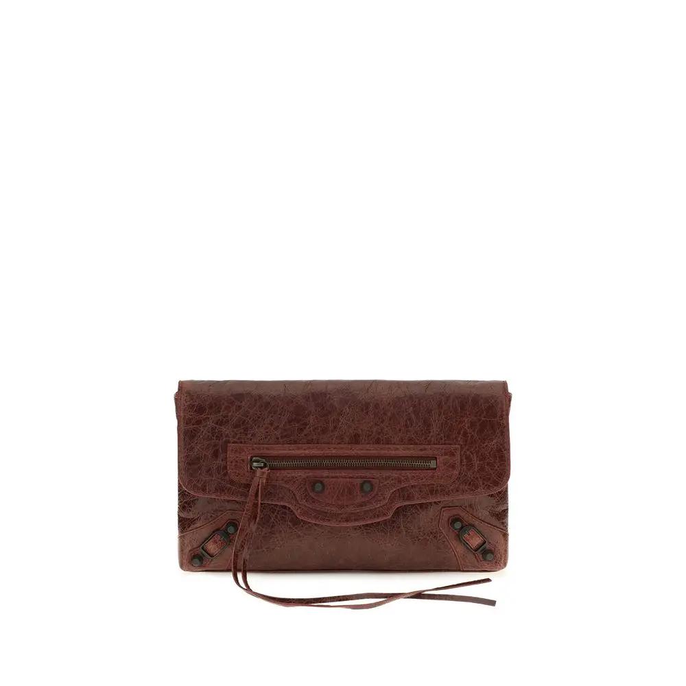 Balenciaga Balenciaga Bordeaux Lamb Ovis Aries Aries Clutch Bag