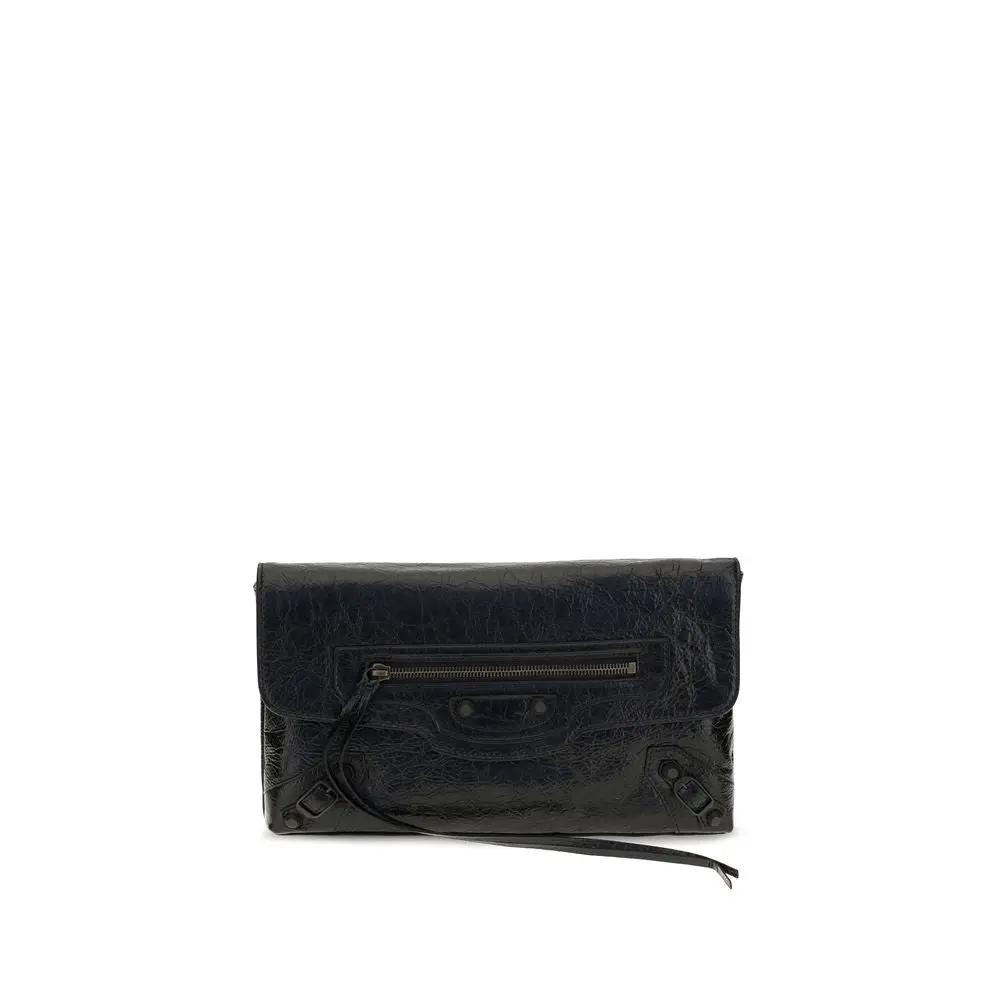 Balenciaga Balenciaga Black Lamb Ovis Aries Aries Clutch Bag