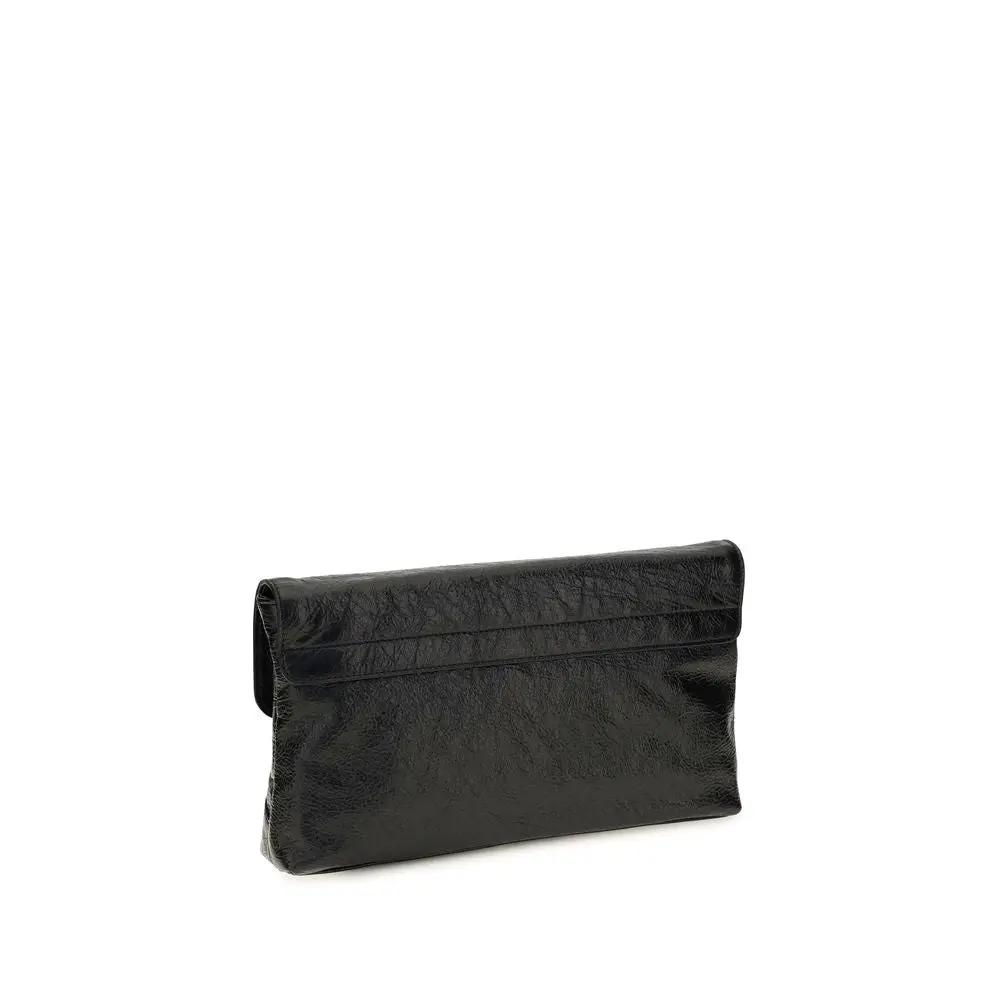 Balenciaga Balenciaga Black Lamb Ovis Aries Aries Clutch Bag