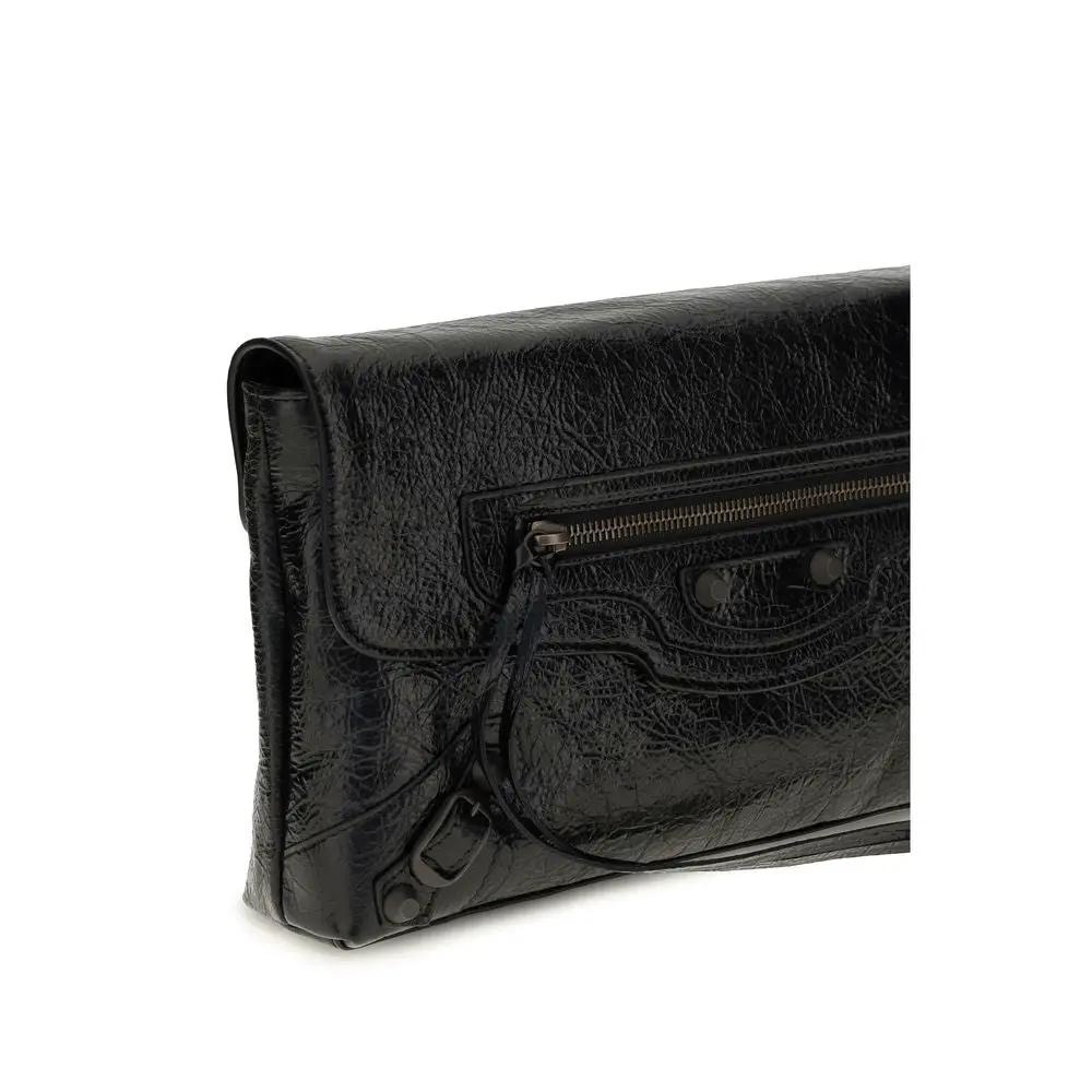 Balenciaga Balenciaga Black Lamb Ovis Aries Aries Clutch Bag