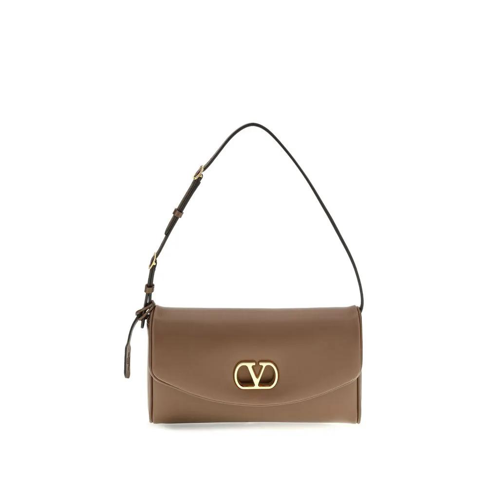 Valentino Garavani Valentino Garavani Brown Calf Leather Bos Taurus Shoulder Bag