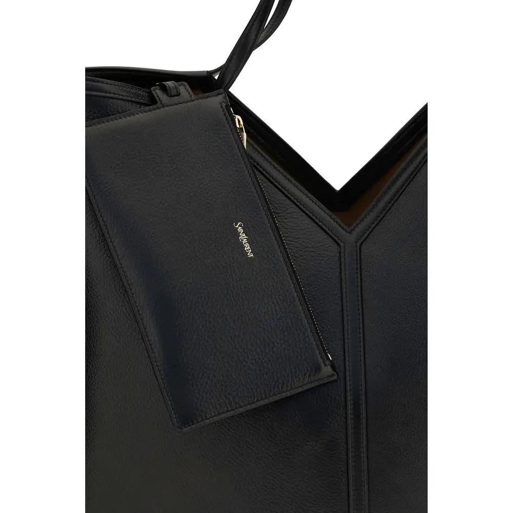 Saint Laurent Saint Laurent Black Calf Leather Bos Taurus Shoulder Bag